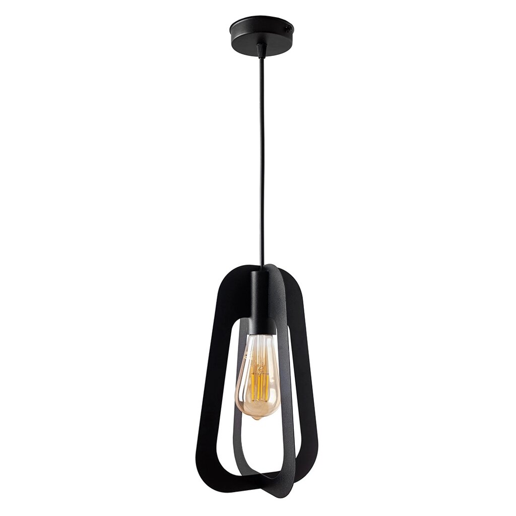 Світильник підвісний MSK Electric Catania в стилі лофт під лампу Е27 NL 3019 BK чорний від компанії інтернет-магазин "БИТПРОМТОРГ" - фото 1