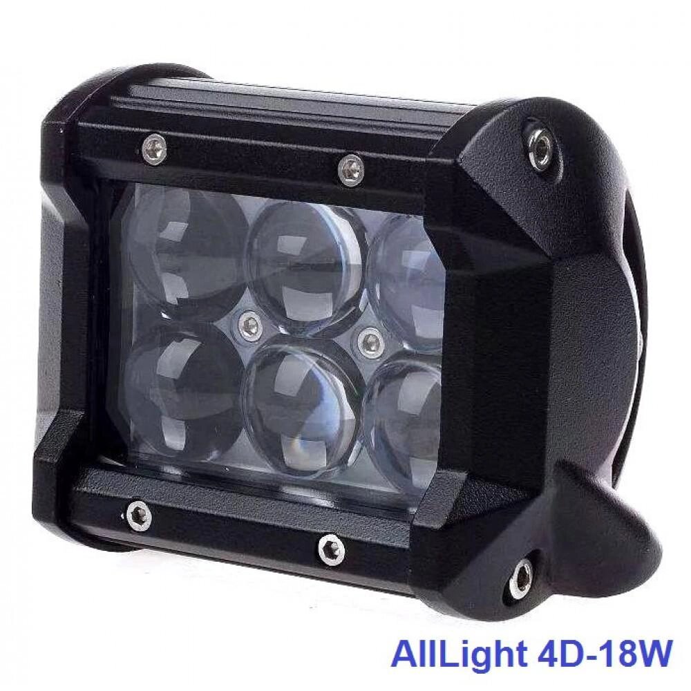 Світлодіодна фара AllLight 4D 18W 6chip CREE дальній 9-30V від компанії інтернет-магазин "БИТПРОМТОРГ" - фото 1