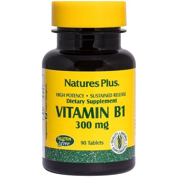 Тіамін Nature's Plus Vitamin B1 300 mg 90 Tabs NTP1605 від компанії інтернет-магазин "БИТПРОМТОРГ" - фото 1