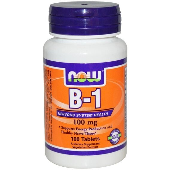 Тіамін NOW Foods Vitamin B-1 /Thiamine 100 mg 100 Tabs від компанії інтернет-магазин "БИТПРОМТОРГ" - фото 1