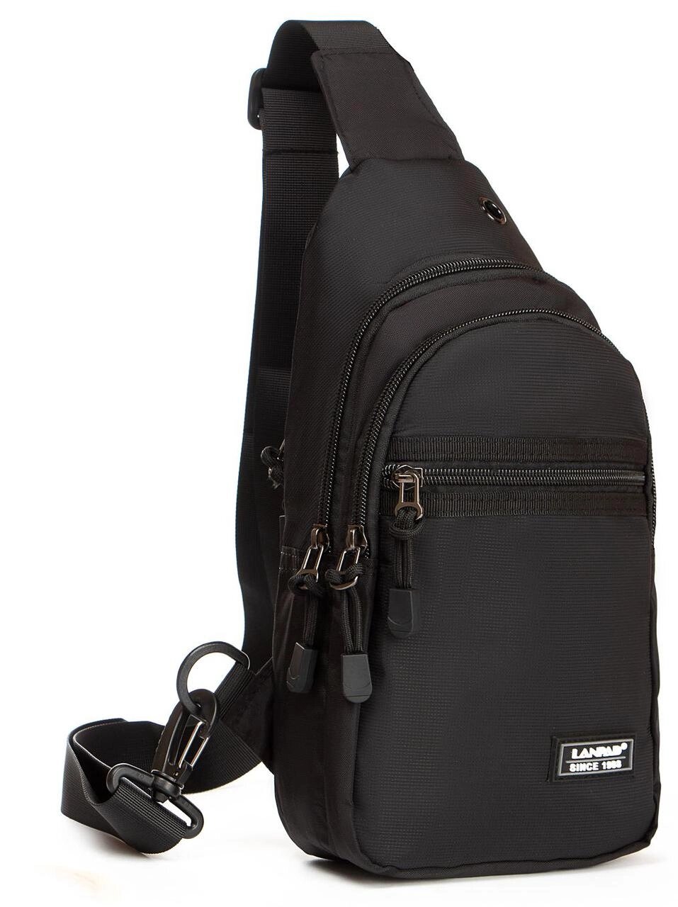 Тканинна чоловіча сумка Lanpad, чорний від компанії інтернет-магазин "БИТПРОМТОРГ" - фото 1