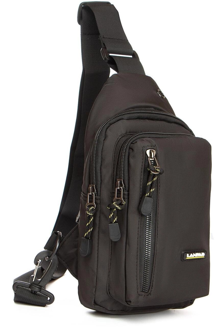 Тканинна чоловіча сумка Lanpad чорний від компанії інтернет-магазин "БИТПРОМТОРГ" - фото 1