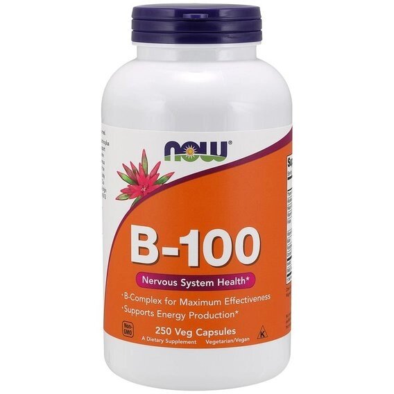 У комплекс NOW Foods Vitamin B-100 250 Veg Caps від компанії інтернет-магазин "БИТПРОМТОРГ" - фото 1