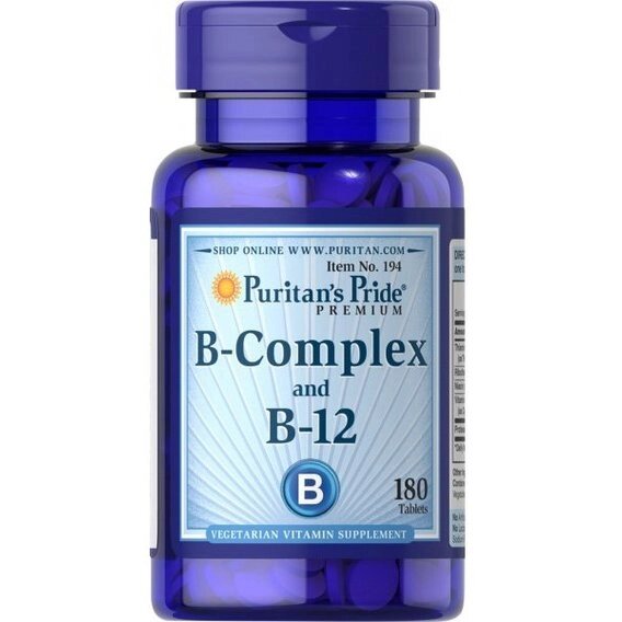 У комплекс Puritan's Pride Vitamin B-Complex And Vitamin B-12 180 Tabs від компанії інтернет-магазин "БИТПРОМТОРГ" - фото 1