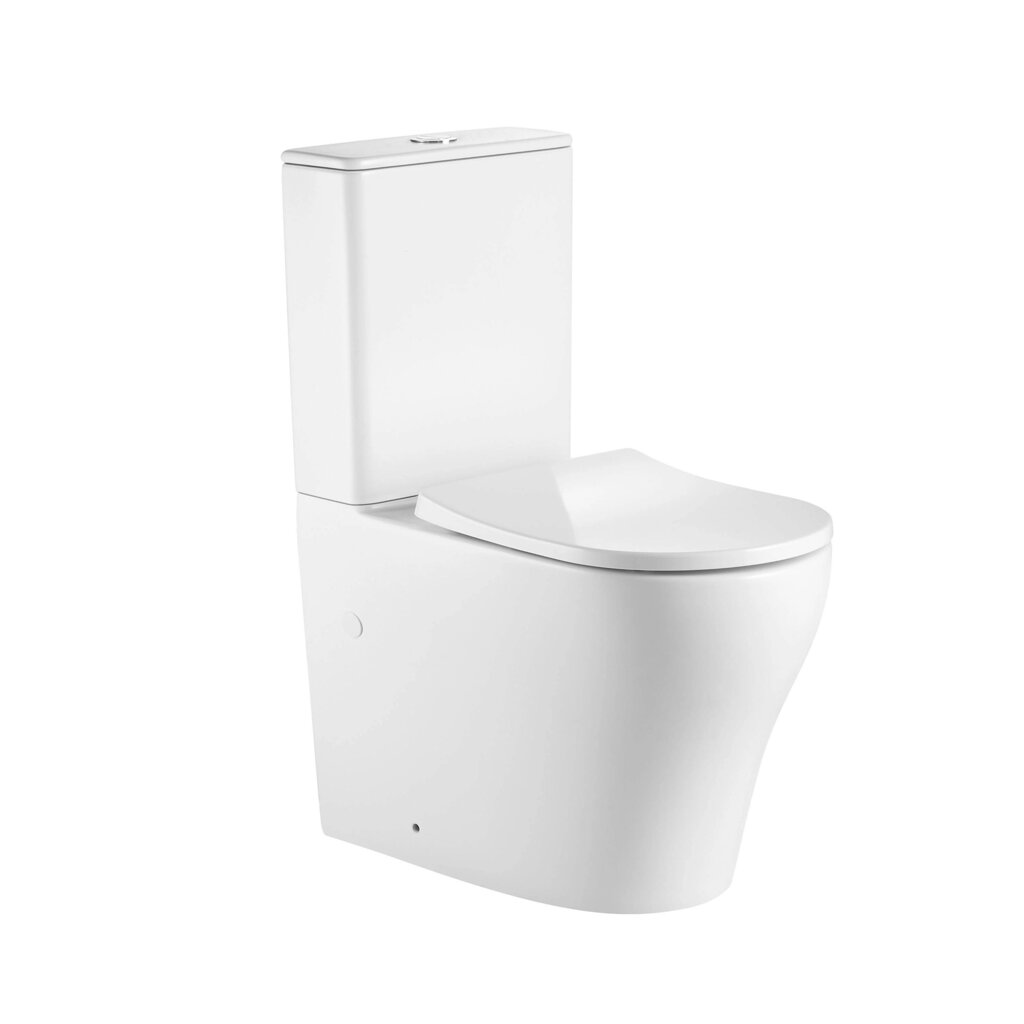 Унітаз підлоговий Qtap Virgo Ultra Quiet безобідковий з сидінням Soft-close WHITE QT18226092AW від компанії інтернет-магазин "БИТПРОМТОРГ" - фото 1