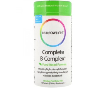 У комплекс Rainbow Light Complete B-Complex Food Based Formula 90 Tabs