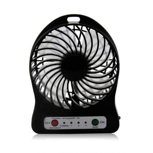 Вентилятор настільний Mini Fan XSFS-01 з акумулятором 18650 Black (007196) від компанії інтернет-магазин "БИТПРОМТОРГ" - фото 1