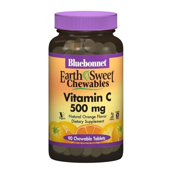 Вітамін C Bluebonnet Nutrition Earth Sweet Chewables Vitamin C 500 mg 90 Chewable Tabs Orange від компанії інтернет-магазин "БИТПРОМТОРГ" - фото 1