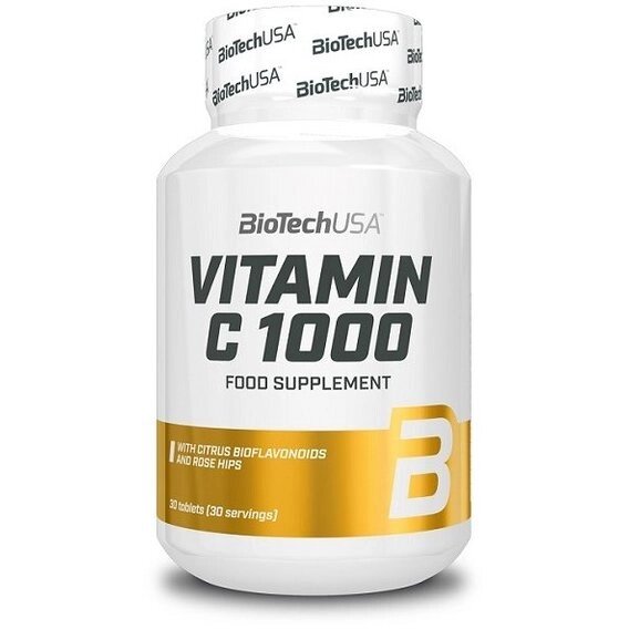 Вітамін C для спорту BioTechUSA Vitamin C 1000 30 Tabs від компанії інтернет-магазин "БИТПРОМТОРГ" - фото 1