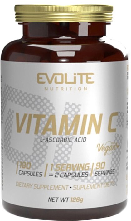 Вітамін C Evolite Nutrition Vitamin C 500 mg 180 капсул (28343) від компанії інтернет-магазин "БИТПРОМТОРГ" - фото 1