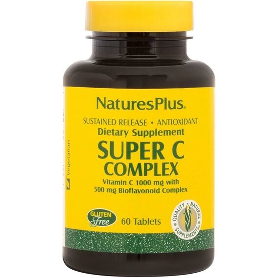 Вітамін C Nature's Plus Super C Complex, 1000/500 mg 60 Tabs NTP2479 від компанії інтернет-магазин "БИТПРОМТОРГ" - фото 1