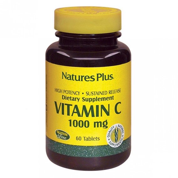 Вітамін C Nature's Plus Vitamin C 1000 mg 60 Tabs від компанії інтернет-магазин "БИТПРОМТОРГ" - фото 1