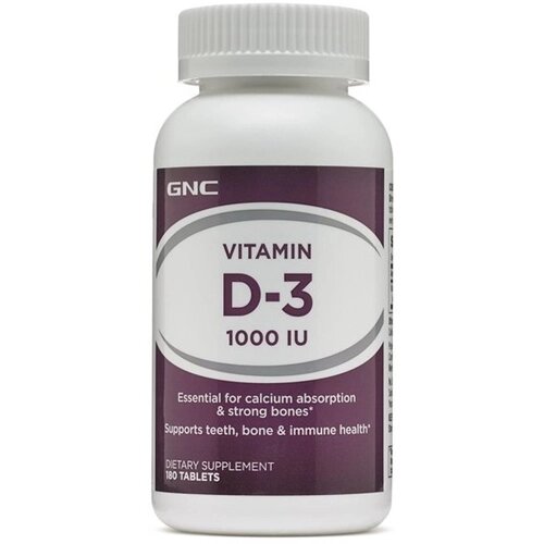 Вітамін D для спорту GNC Vitamin D3 1000 IU 180 Tabs від компанії інтернет-магазин "БИТПРОМТОРГ" - фото 1