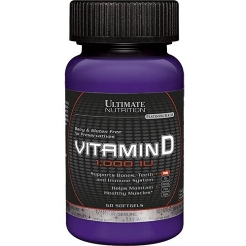 Вітамін D для спорту Ultimate Nutrition Vitamin D Softgels 1.000 IU 60 Caps від компанії інтернет-магазин "БИТПРОМТОРГ" - фото 1