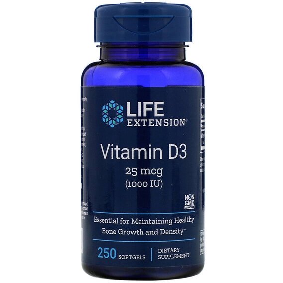 Вітамін D Life Extension Vitamin D3 1,000 IU 250 Softgels LEX-17512 від компанії інтернет-магазин "БИТПРОМТОРГ" - фото 1