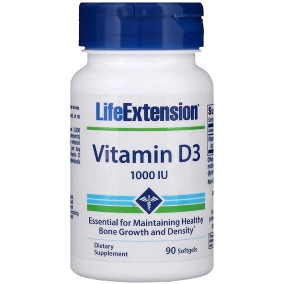 Вітамін D Life Extension Vitamin D3 1,000 IU 90 Softgels LEX-17539 від компанії інтернет-магазин "БИТПРОМТОРГ" - фото 1