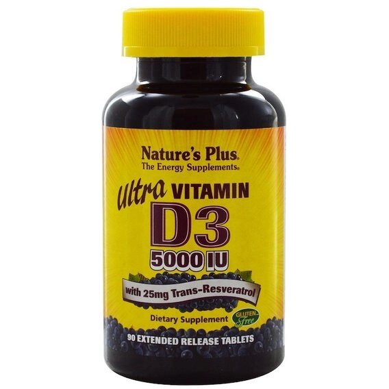 Вітамін D Nature's Plus Ultra Vitamin D3, 5000 IU 90 Tabs NTP1045 від компанії інтернет-магазин "БИТПРОМТОРГ" - фото 1