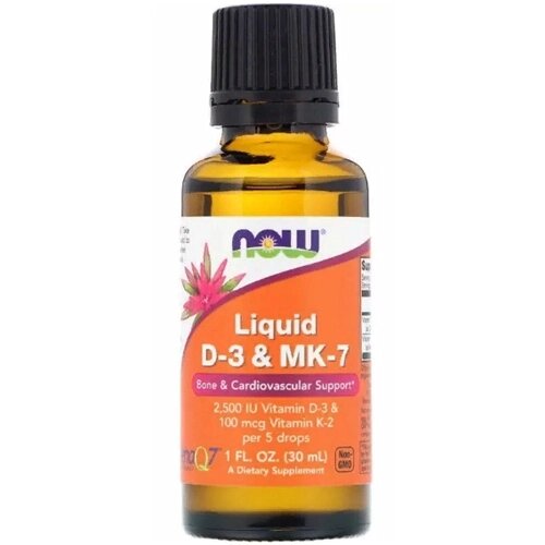 Вітамін D NOW Foods Liquid D-3 And MK-7 30 ml від компанії інтернет-магазин "БИТПРОМТОРГ" - фото 1