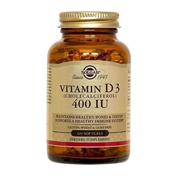 Вітамін D Solgar Vitamin D3 (Cholecalciferol) 400 IU 100 Softgels від компанії інтернет-магазин "БИТПРОМТОРГ" - фото 1