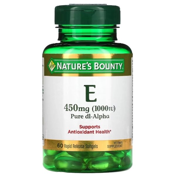 Вітамін E Nature's Bounty Vitamin E 1000 IU 60 Caps від компанії інтернет-магазин "БИТПРОМТОРГ" - фото 1