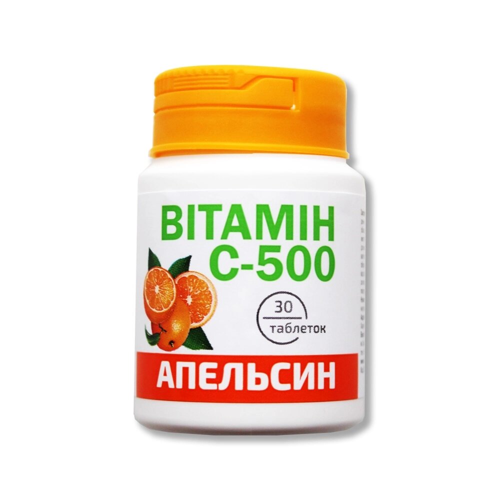 Вітамін С-500 Красота та Здоров'я зі смаком апельсин таблетки 500 мг №30 Банка від компанії інтернет-магазин "БИТПРОМТОРГ" - фото 1