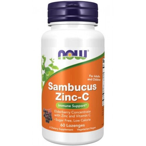 Вітаміни Цинк+Вітамін С Sambucus Now Foods 60 шт від компанії інтернет-магазин "БИТПРОМТОРГ" - фото 1