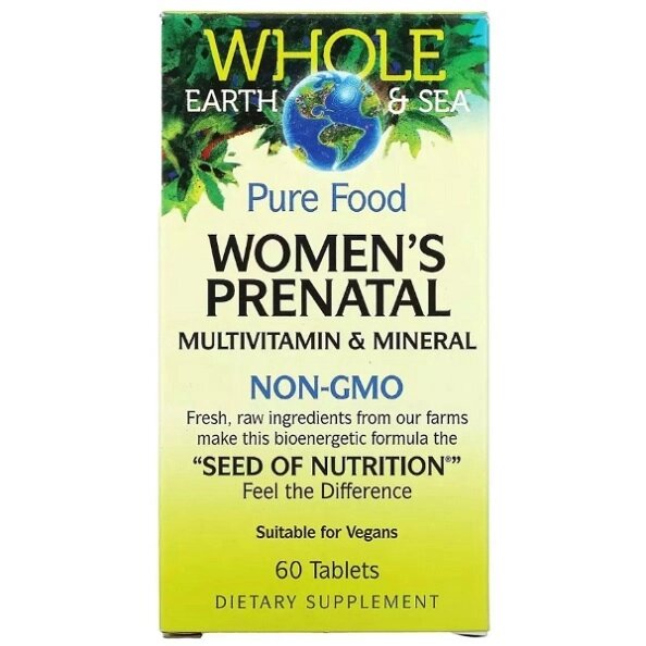 Вітаміни для вагітних Natural Factors Whole Earth & Sea Women's Prenatal Multivitamin & Mineral 60 Tabs від компанії інтернет-магазин "БИТПРОМТОРГ" - фото 1