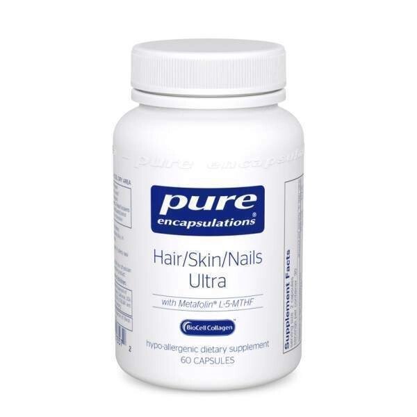 Вітаміни для волосся, шкіри та нігтів, Pure Encapsulations, Hair/Skin/Nails Ultra, 60 капсул (21897) від компанії інтернет-магазин "БИТПРОМТОРГ" - фото 1