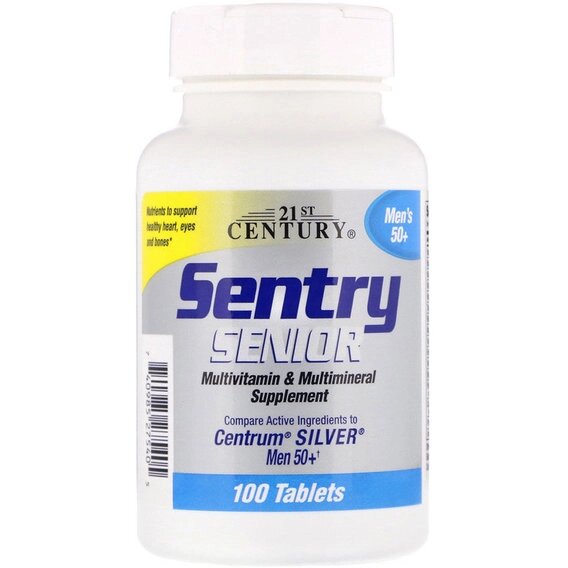 Вітамінно-мінеральний комплекс 21st Century Sentry Senior, Multivitamin & Multimineral Supplement, Men's 50+ 100 Tabs від компанії інтернет-магазин "БИТПРОМТОРГ" - фото 1