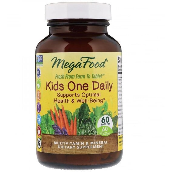 Вітамінно-мінеральний комплекс MegaFood Kid's One Daily 60 Tabs від компанії інтернет-магазин "БИТПРОМТОРГ" - фото 1