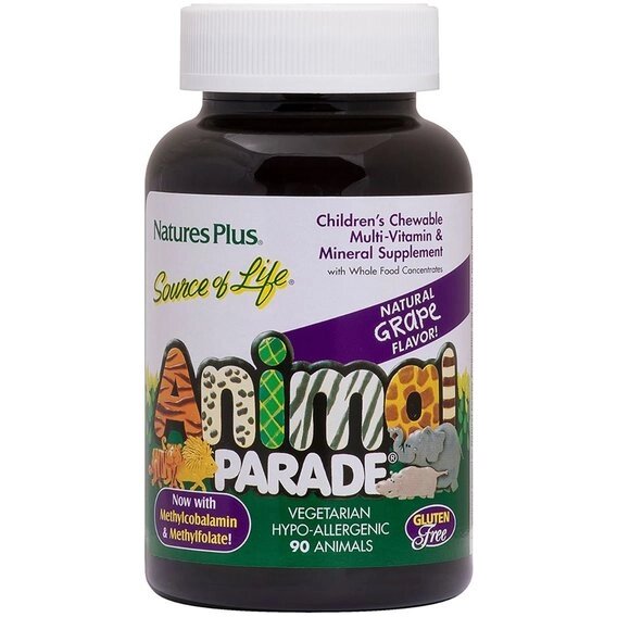 Вітамінно-мінеральний комплекс Nature's Plus Animal Parade 90 Chewable Tabs Grape Flavor NTP29984 від компанії інтернет-магазин "БИТПРОМТОРГ" - фото 1