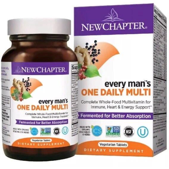 Вітамінно-мінеральний комплекс New Chapter Every Man's One Daily Multi 24 Veg Tabs NC0326 від компанії інтернет-магазин "БИТПРОМТОРГ" - фото 1