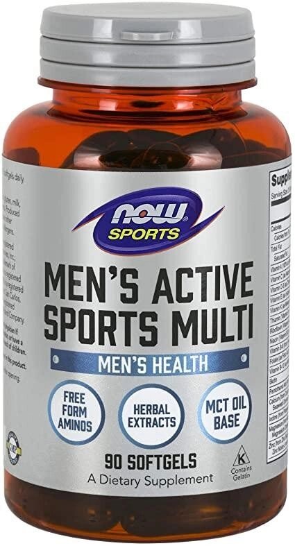 Вітамінно-мінеральний комплекс NOW Foods Men's Active Sports Multi 90 Softgels від компанії інтернет-магазин "БИТПРОМТОРГ" - фото 1