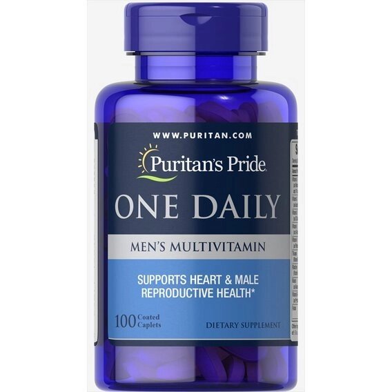 Вітамінно-мінеральний комплекс Puritan's Pride One Daily Men's Multivitamin 100 Caplets від компанії інтернет-магазин "БИТПРОМТОРГ" - фото 1