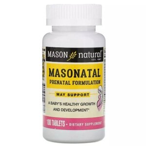 Вітаміни для вагітних Mason Natural Masonatal Prenatal Formulation 100 Tabs