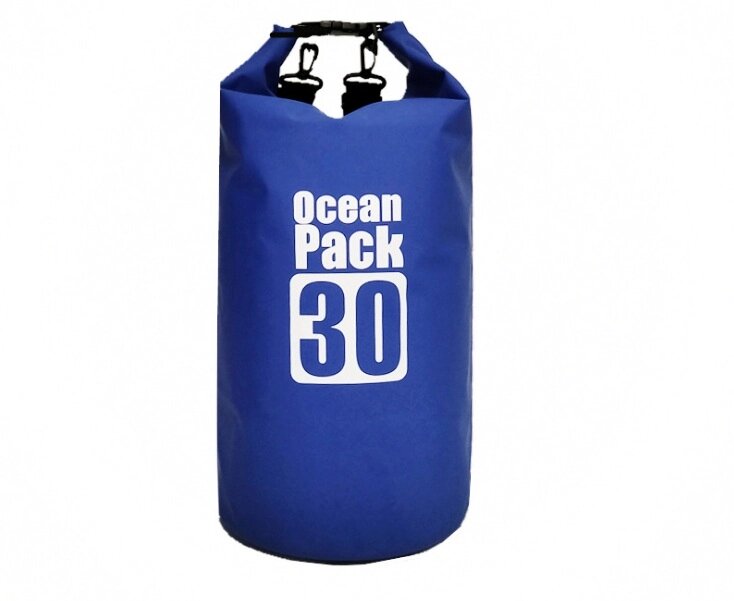 Водонепроникна сумка гермомішок рюкзак з шлейкою на плече Ocean Pack 30 л Blue (57885441) від компанії інтернет-магазин "БИТПРОМТОРГ" - фото 1