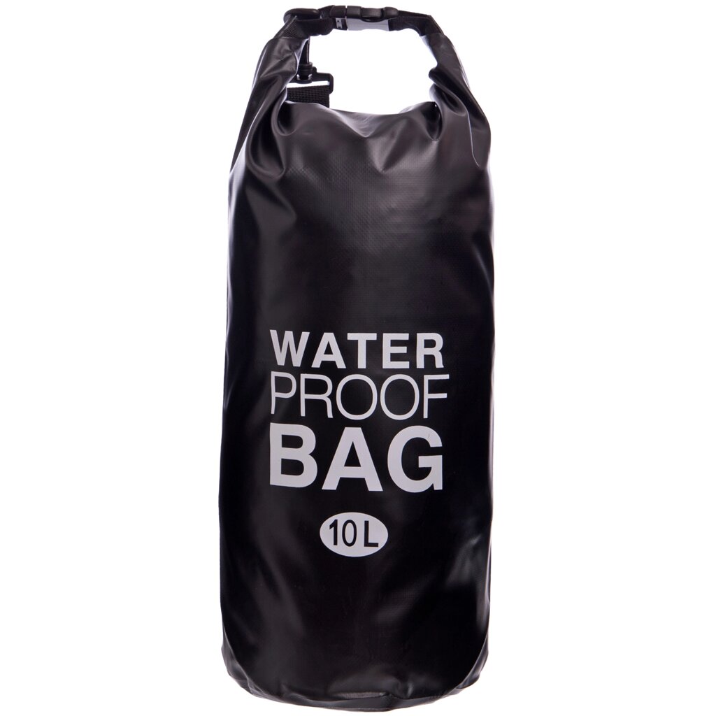 Водонепроникний гермомішок з плечовим ременем Waterproof Bag 10л TY-6878-10 (PVC) Чорний (PT0493) від компанії інтернет-магазин "БИТПРОМТОРГ" - фото 1