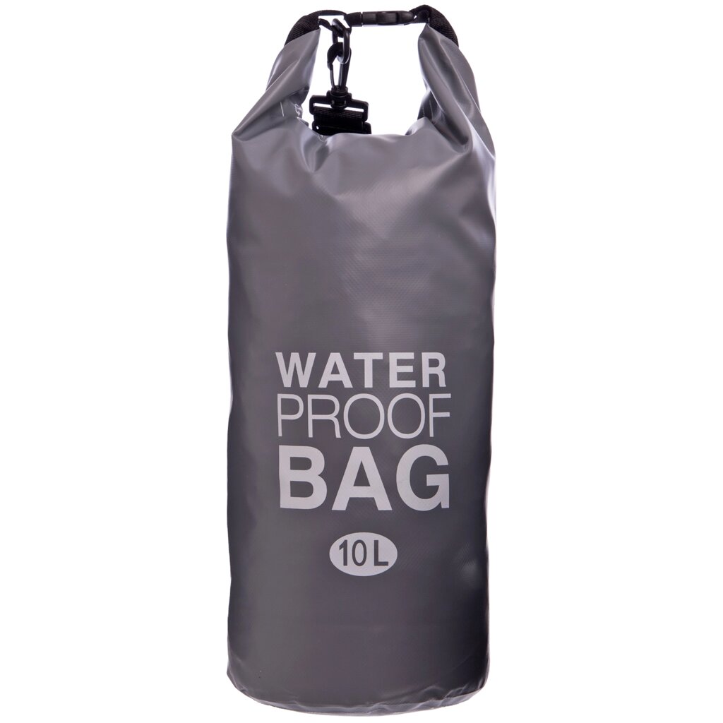 Водонепроникний гермомішок з плечовим ременем Waterproof Bag 10л TY-6878-10 (PVC) Сірий (PT0492) від компанії інтернет-магазин "БИТПРОМТОРГ" - фото 1