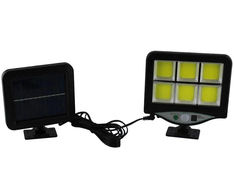 Вуличний ліхтар на стовп UKC BK-128-6COB з пультом, на сонячній батареї, чорний від компанії інтернет-магазин "БИТПРОМТОРГ" - фото 1