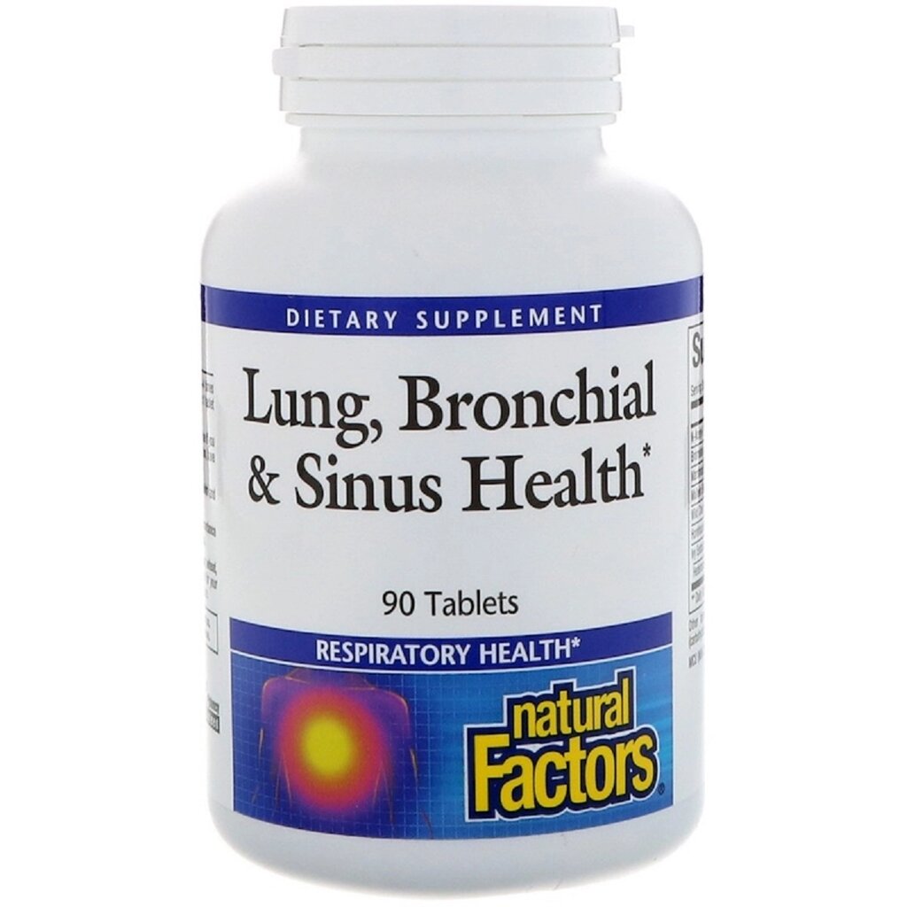 Здоров'я Дихальних Шляхів, Lung, Bronchial & Sinus Health, Natural Factors, 90 Таблеток від компанії інтернет-магазин "БИТПРОМТОРГ" - фото 1