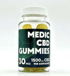 Желейні цукерки з КБД Medic CBD Gummies 1500 мг 30 шт Apple & Lemon