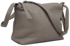 Жіноча шкіряна сумка через плече Borsacomoda 810.018 Бежева