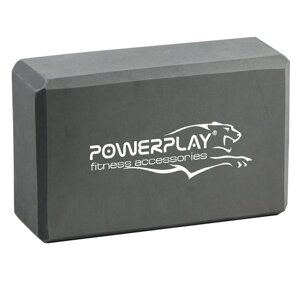 Блок для йоги PowerPlay 4006 Yoga Brick Сірий