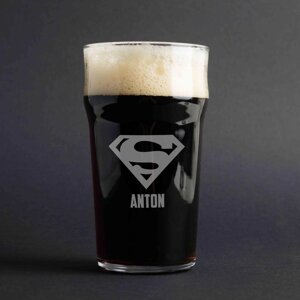 Келих для пива "Супермен" персоналізований, Крафтова коробка