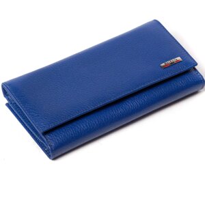 Великий жіночий гаманець шкіряний синій BUTUN 508-004-013