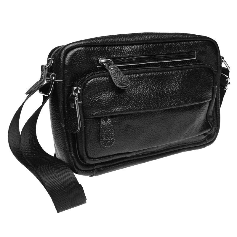 Чоловіча шкіряна сумка через плече Keizer K1010-black від компанії Інтернет магазин "DOST ZAKUPKA" - фото 1