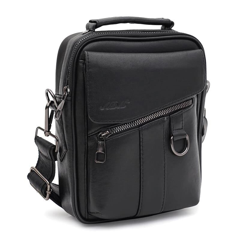 Чоловіча шкіряна сумка Ricco Grande T1DLUX1bl-black від компанії Інтернет магазин "DOST ZAKUPKA" - фото 1