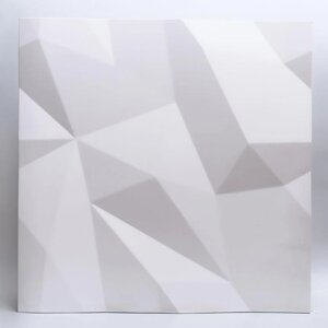 Декоративні гіпсові 3D-панель Gipster «Кристали» Білий 500*500*28 мм