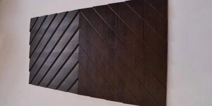 Дерев'яні 3D панелі "Diagonal Wood" 500*500*25 мм колір в асортименті