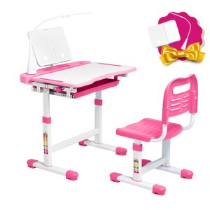 Ергономічний комплект Cubby парта і стілець-трансформери Vanda Pink